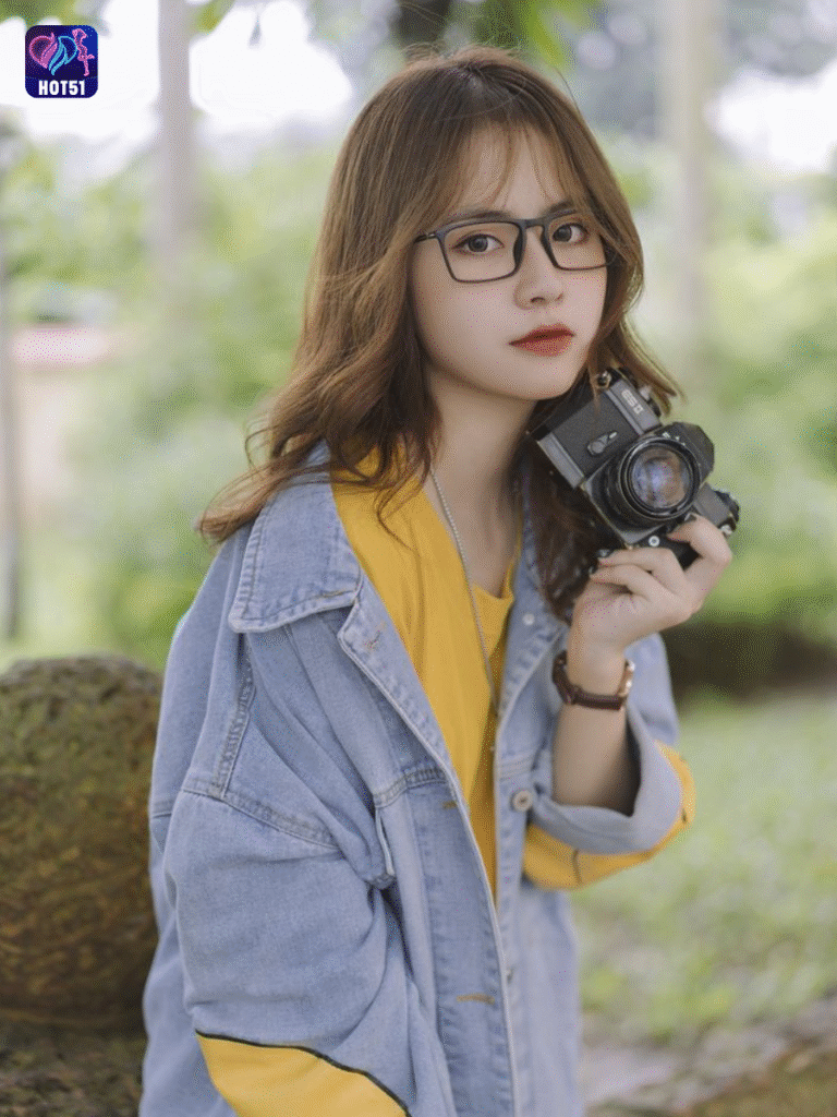 Beautiful girl live stream on Hot51 app