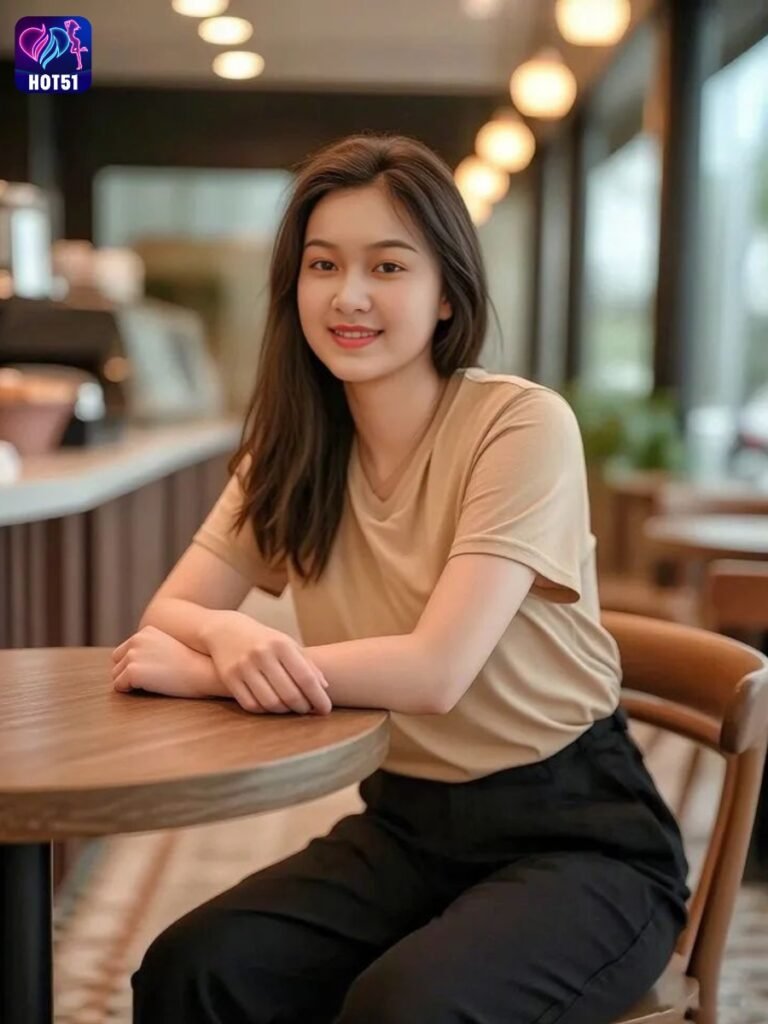 Beautiful girl live stream on Hot51 app