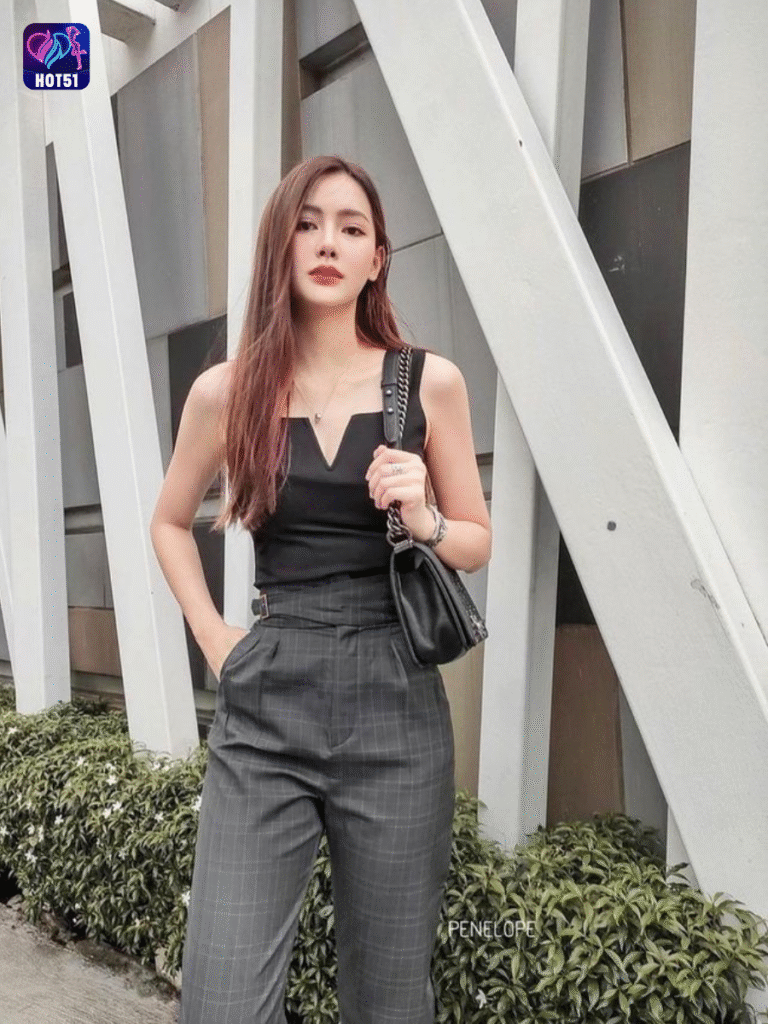 Beautiful girl live stream on Hot51 app