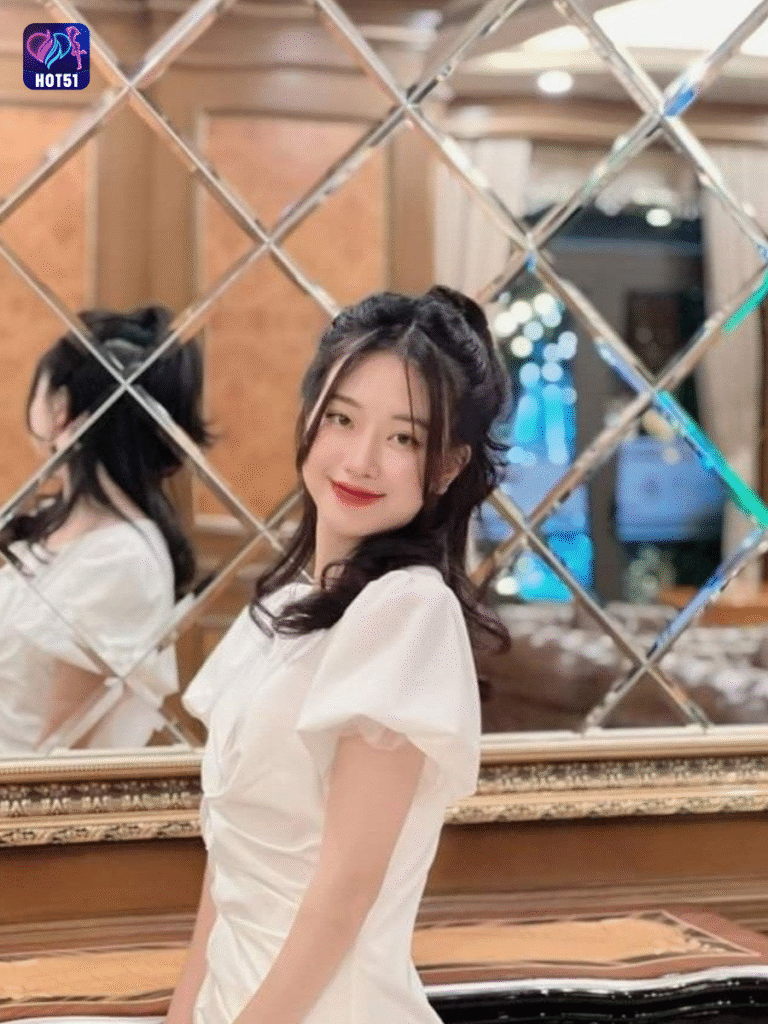 Beautiful girl live stream on Hot51 app