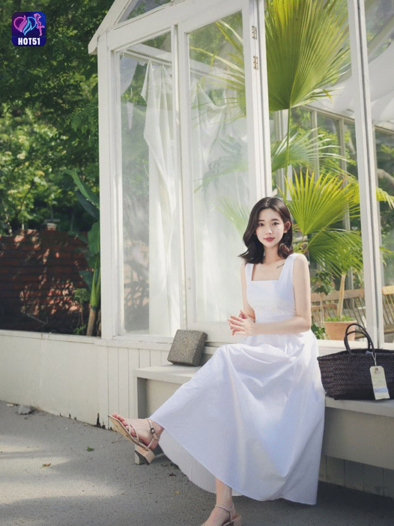 Beautiful girl live stream on Hot51 app