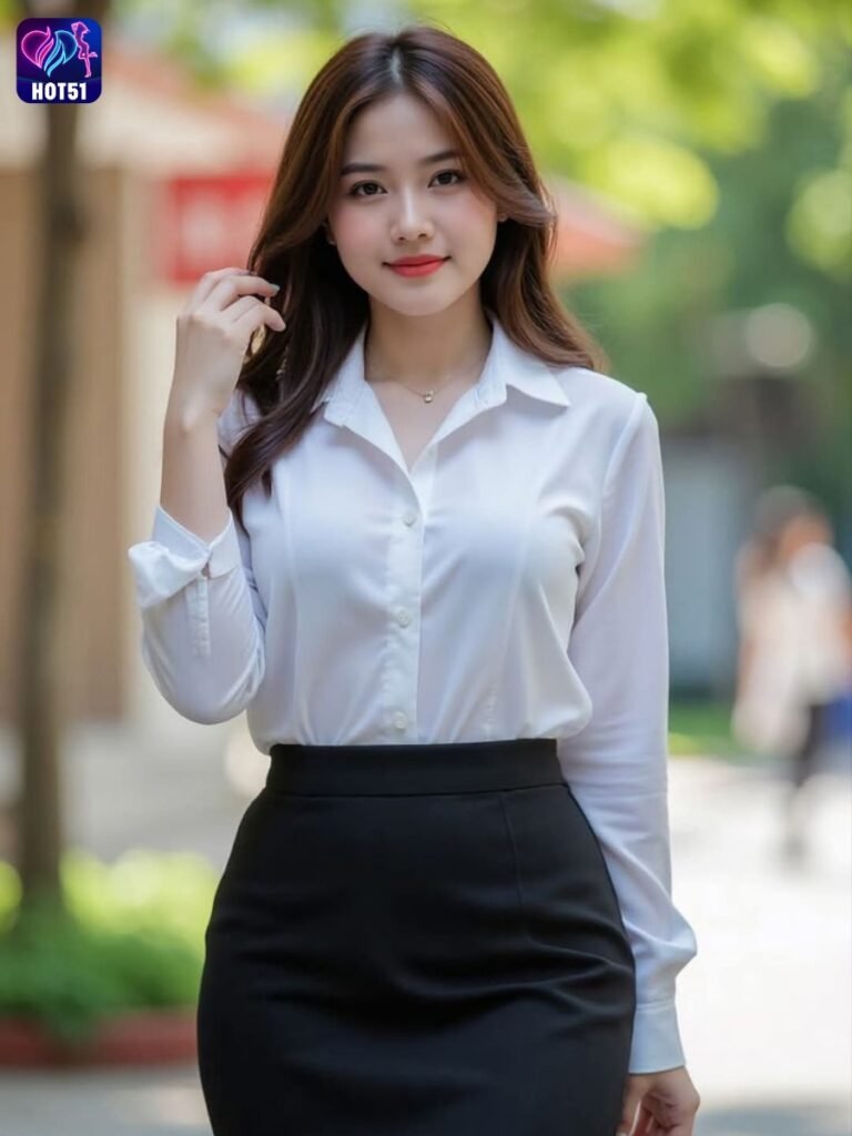 Beautiful girl live stream on Hot51 app