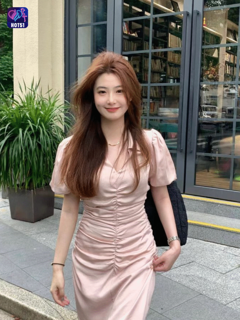 Beautiful girl live stream on Hot51 app