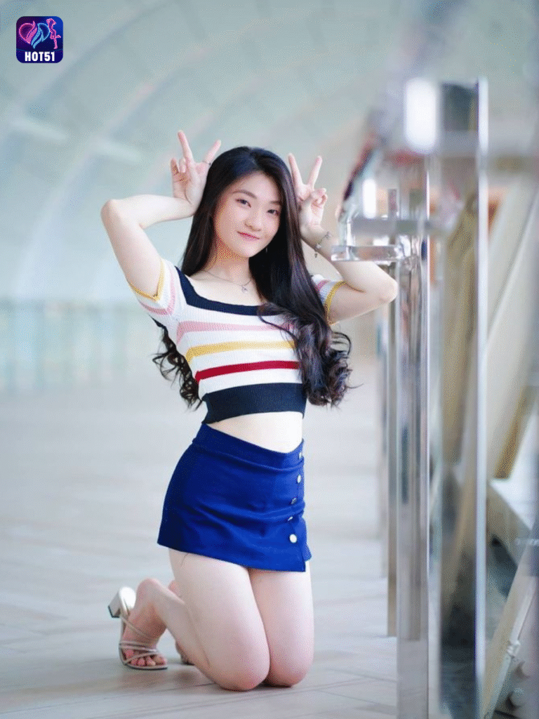 Beautiful girl live stream on Hot51 app