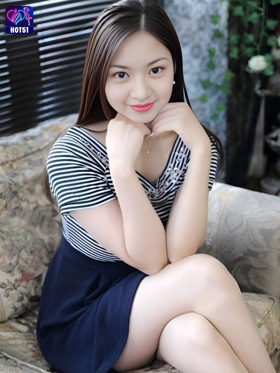 Beautiful girl live stream on Hot51 app