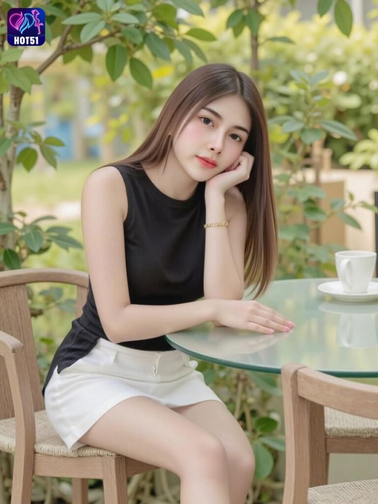 Beautiful girl live stream on Hot51 app