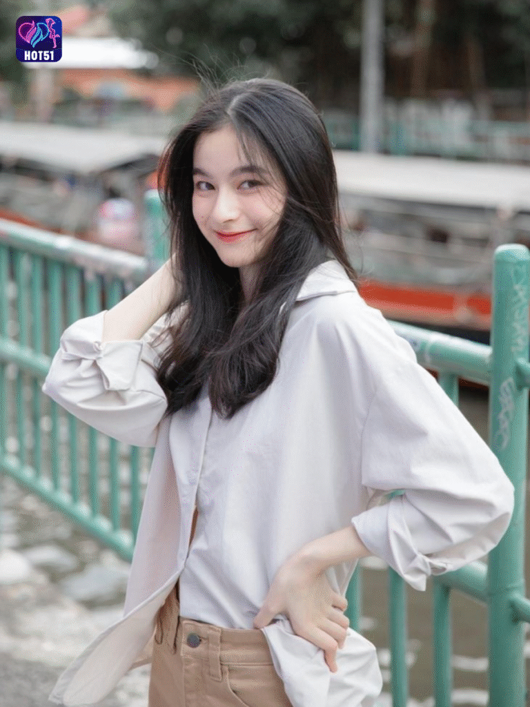 Beautiful girl live stream on Hot51 app